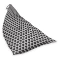 thumbnail image 2 of Geometric Lounger Chair Bag, Contemporary Grid Abstract Hexagons and Inner Triangle Stripes Mosaic Design, High Capacity Storage with Handle Container, Lounger Size, Black and White, by Ambesonne, 2 of 5