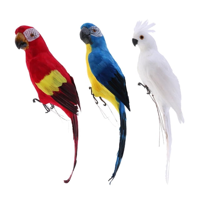 3 Pieces Artificial Animal Feathers, Birds, Taxidermy, Garden, Home Decoration, 3 Colors