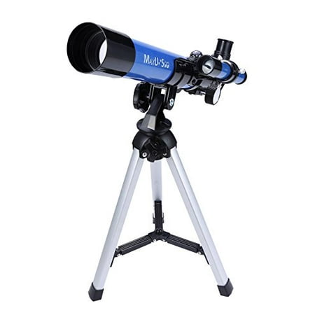 Refractor Telescope 400x40mm with Tripod & Finder Scope, Portable Telescope for Kids & Beginners, Travel Scope with Moon mirror, Stars & Moon map included