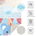 thumbnail image 4 of Toilet Rug U-Shaped Bathroom Rugs Non-Slip Soft Plush Machine Washable Contour Bath Mat Cute Bear Face with Strawberry 24x20, 4 of 9