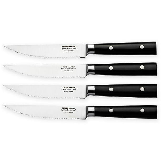 Gordon Ramsay 4-Piece Steak Knife Set, Black - Walmart.com - Walmart.com