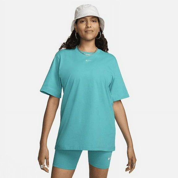 Nike Sportswear Essential Women's T-Shirt Color: Dusty Cactus/White Size: M