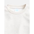 thumbnail image 6 of Wonder Nation Toddler Girls Crewneck Sweatshirt with Bow, Sizes 12M-5T, 6 of 7