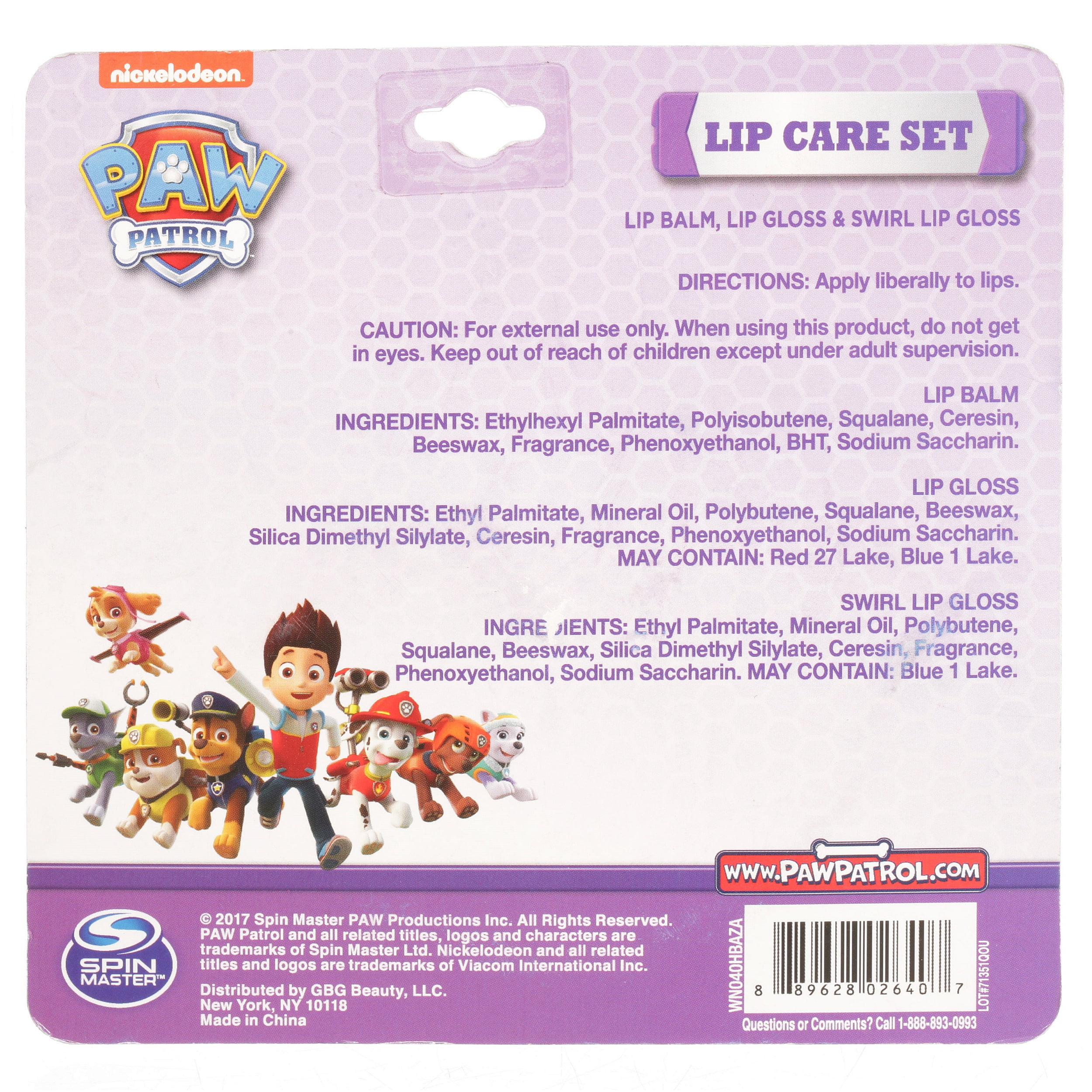 Nickelodeon Paw Patrol Lip Gloss Keychain