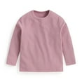 thumbnail image 3 of Cethrio Girls Long Sleeve Tops, Pullover Crewneck Soft Cotton Thermal Undershirts Pink Size 10-12, 3 of 5