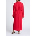 thumbnail image 2 of ELOQUII Women's Plus Size Collared Maxi Shirt Dress, 2 of 2