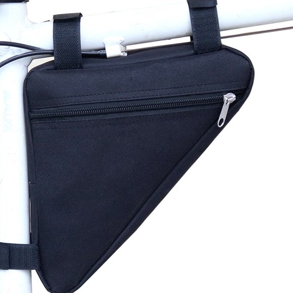 WRISTBIQUE 2Set Saddle Bags for Bicycle Black Polyester Zipper Closure for Cycling