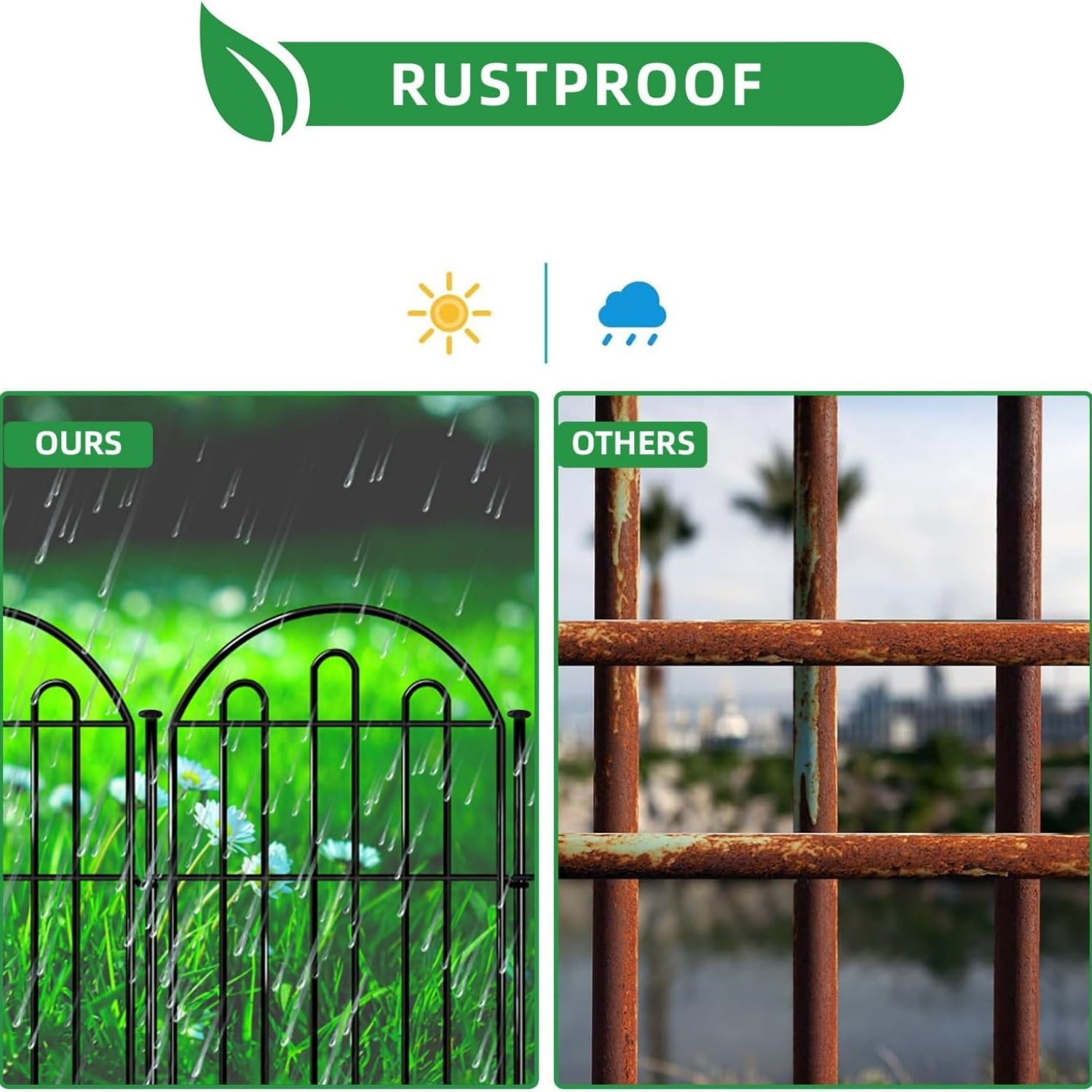 28ft in x 22in Decorative Garden Fence, 26 Pack Arched No Dig Animal Barrier Fence for Dog Rabbit, Garden Edging Border, Rustproof Metal Ground Stake Border for Outdoor Yard Patio Decor