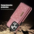 thumbnail image 3 of Tarise iPhone 14 Pro Max Wallet Case Cover for Women Men, iPhone 14 Pro Max Case with Strap, Glitter PU Leather Crossbody Strap RFID Blocking Phone Case for iPhone 14 Pro Max 6.7 inch 2022, Pink, 3 of 7