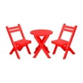 thumbnail image 1 of Coronado Round Folding Poly Lumber Bistro Set - Quick Ship - Bright Red Poly, 1 of 1