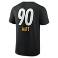 thumbnail image 3 of Men's T.J. Watt Pittsburgh Steelers Black Team Wordmark Name & Number T-Shirt, 3 of 3