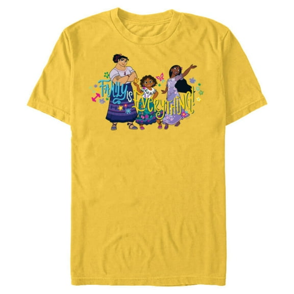 Disney Encanto Mirabel Isabela Luisa Family is Everything - Short Sleeve Blended T-Shirt for Adults - Customized-Yellow