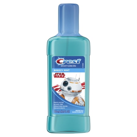 (2 pack) (2 pack) Crest Kid's Alcohol Free Mouthwash featuring Disney's STAR WARS, Breezy Mint, 500 mL