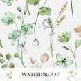 thumbnail image 3 of Small Stall Shower Curtain 36 x 72, Narrow Half Watercolor Floral Fabric Shower Curtain for Bathroom, Sage Green Butterfly Flower Waterproof Shower Curtain Set, 3 of 6