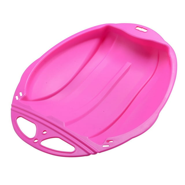 Patins à Neige en Plastique avec 2 Poignées 4 Couleurs au Choix Bleu Vert Rose-Rouge Rouge Adaptés pour le Sable le Ski sur Gazon