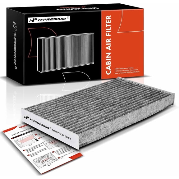 A-Premium Cabin Air Filter with Activated Carbon Compatible with Nissan Sentra 2013-2019, Juke 2011-2017, LEAF 2011-2023, Cube 2009-2014, Replace# 272773DF0A