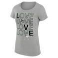 thumbnail image 2 of Women's G-III 4Her by Carl Banks Heather Gray San Antonio Spurs Basketball Love Fitted T-Shirt, 2 of 3