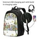thumbnail image 2 of Easygdp Herbs and Wildflowers Mochila para Laptop de Viaje con Puerto USB, Mochila para Laptop con Puerto de Carga USB para Mujeres y Hombres, 2 of 7