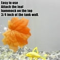 thumbnail image 5 of Unique Bargains 4pcs Betta Fish Leaf Pad Hammock Resting Hide Plants Decor Yellow Orange 3.94"x3.54" with Suction Cup, 5 of 7