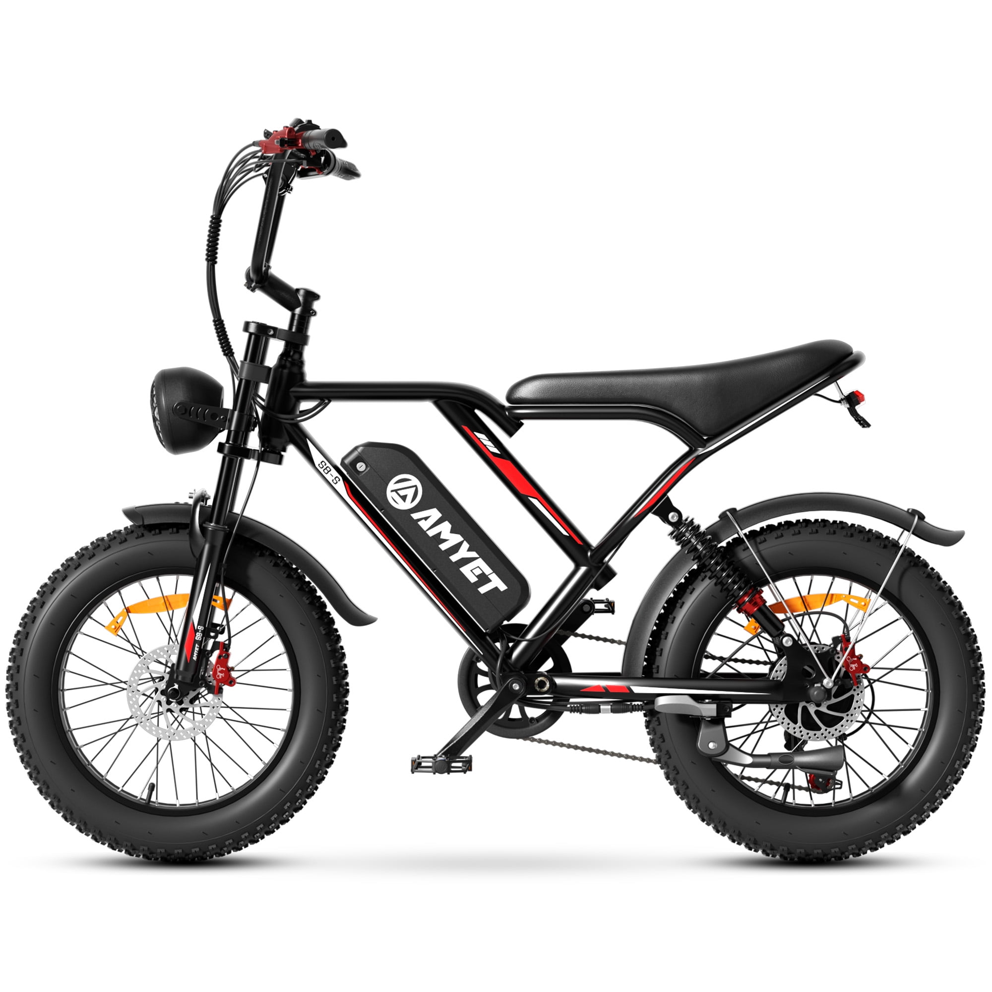 AMYET S8-S Electric Bike for Adults, 1000W(Peak 1500W), 48V 20Ah, 20" Fat Tire, Hydraulic Disc Brakes, E-Mountain Bike, UL2849