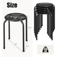 thumbnail image 3 of RELAX4LIFE 6-Pack Metal Stackable Stools, 17.5’’ Backless Nesting Stools w/Round Top, Metal Frame for Home Office School, Adults Students Flexible Seating, Portable Classroom Stools Set of 6 (Black), 3 of 9