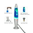 thumbnail image 6 of Fisca Electric 13 Inche Silver Volcano Lavas Lamps Lights with Green Wax in Blue Liquid, Metal Base and Cap, 6 of 7