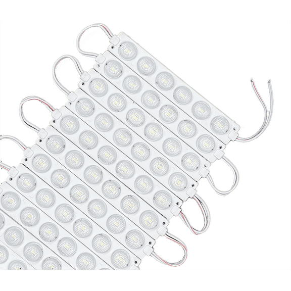 KBLEDLAMP  DC12V 3W 6LEDs(1×6) 20PCS Per LED Module, Cool White Light 10000k, 50v compatible Waterproof for Advertising Inflatable Replacement Signs commercial  Van Light with Tape Adhesive