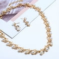 thumbnail image 4 of DESIGNICE Sophisticated Bridal Jewelry Gift Elegant Faux Pearl and Rhinestone Necklace, Earrings, and Bracelet Set, 4 of 7