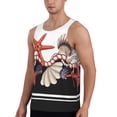 thumbnail image 2 of KLL Starfishes Shells Print Men's Muscle Gym Workout Stringer Tank Tops Bodybuilding Fitness T-Shirts Tank Tops Men-Large, 2 of 7
