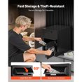 thumbnail image 2 of KFFKFF 1.2 Cubic Feet Drop Safe, Large Capacity Front Drop Slot Safe Box with Digital Keypad, Heavy Duty 2 Tiers Cash Depository Box with Spare Keys, Black, 2 of 9