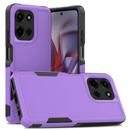 Kryonix For Motorola Moto G Play 2026 6.7” 5G Phone Case,Slim & Tough, Dual Layer Shockproof Heavy Duty Military Grade Protective Case Hybrid Rugged Cover,Purple