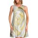 thumbnail image 1 of Easygdp White Rose para Vestido Transpirable de Mujer, Vestido Suelto de Manga Corta con Pliegues y Bolsillos para el Verano, 1 of 1