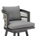 thumbnail image 6 of Hosa 26 Inch Outdoor Swivel Counter Stool Chair, Gray Aluminum, Woven Rope, 6 of 6