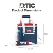RTIC 20-Can, 15 Qt, Ultra-Tough Soft Cooler, Leakproof, Waterproof, Patriot