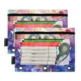 thumbnail image 2 of Loving Swan 2 Pack Pencil Pouch for 3 Ring Binder Smooth Zipper Folders with Pockets Clear Window Pencil Case, 2 of 6