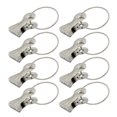 thumbnail image 1 of 20pcs Thicken Stainless Steel Curtain Ring with Curtain Clip for Home Use Practical Roman Rod Curtain Clip Rings (Silver), 1 of 9