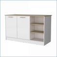 thumbnail image 6 of Kitchen Island with 2 Doors & 3 Open Shelves | 35.6” H x 59” W | Contemporary | Melamine, 6 of 7