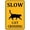 Color 3288, variant on Slow Cat Crossing Sign Aluminum Black on Yellow Wall Decor for Home Cafes Office Pubs Club Indoor outdoor 8X12inch/Tin Sign