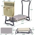 thumbnail image 3 of Upgraded Garden Kneeler and Seat 2-in-1 Foldable Gardening Stool with Detachable Soft Kneeling Pad, Garden Bench Heavy Duty with Large Tools Bag and Pouch, Gifts for Women Men Seniors Gardener, 3 of 8