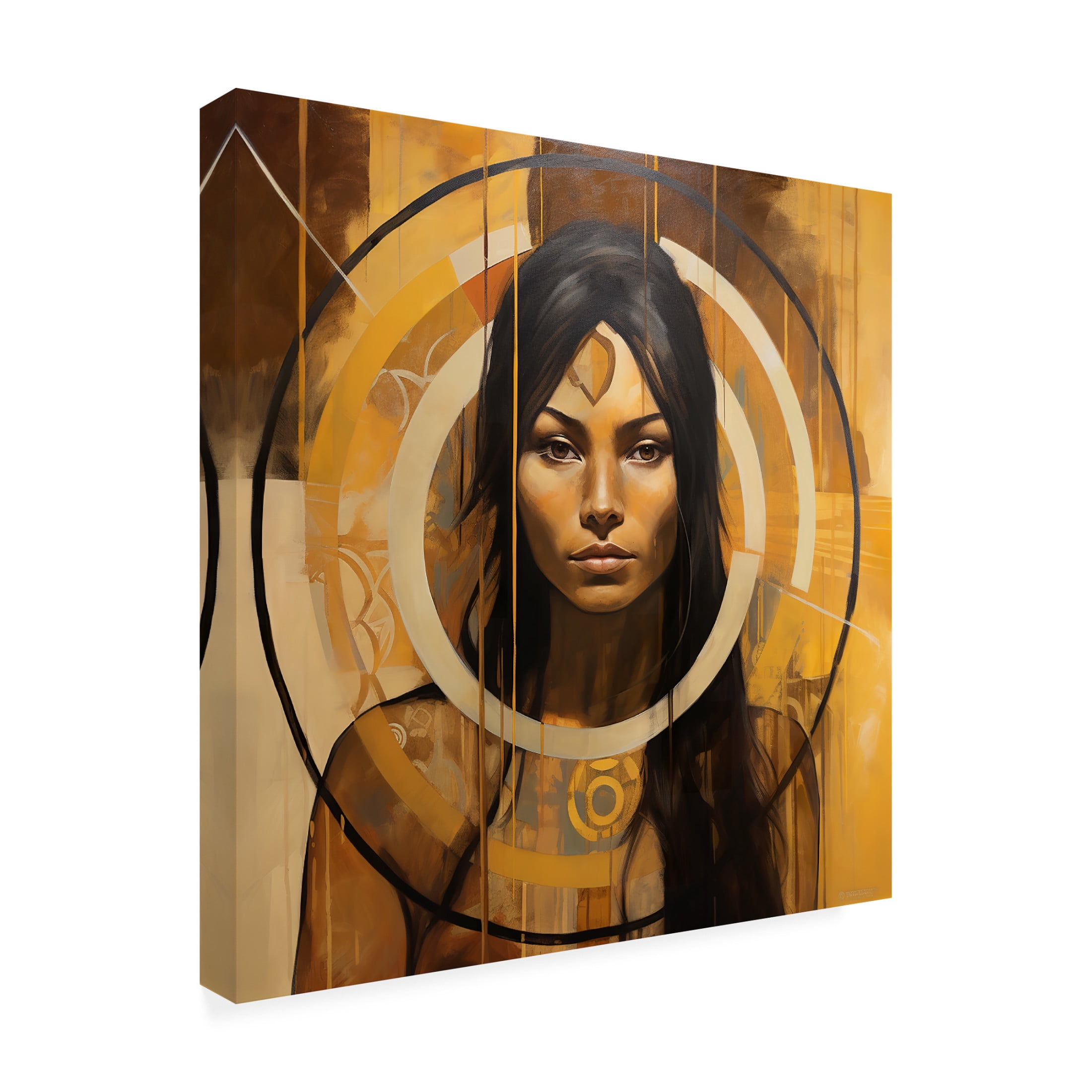 Canvas Wall Art - Ray Heere 'Colorful Model 17' Wall Art for Living Room, Bedroom, or Office Décor by Trademark Fine Art - 35 x 35 Inches