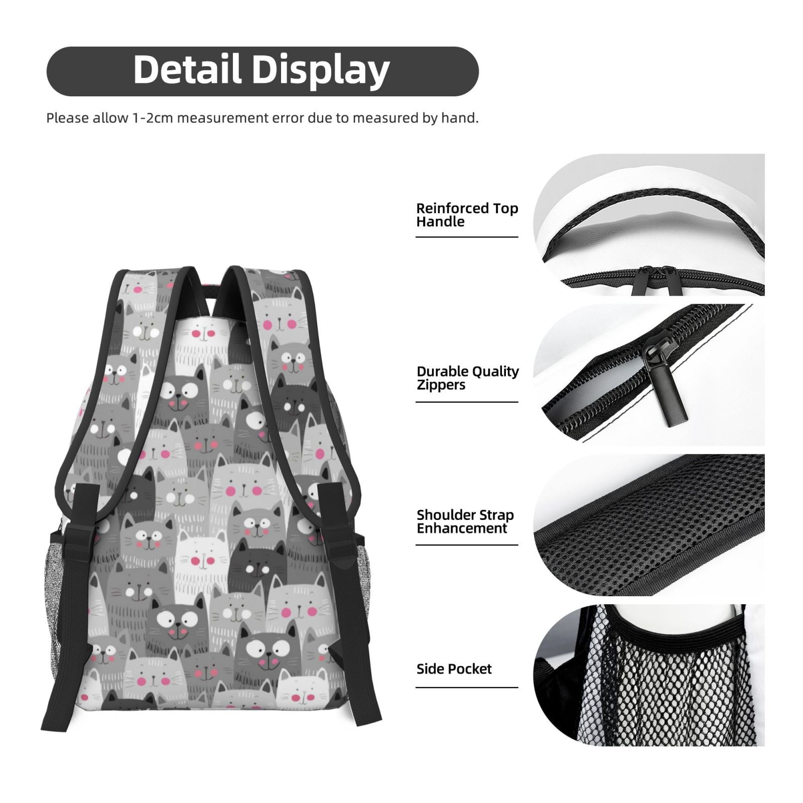 Xecao Cats Group Travel Backpack: A spacious, stylish computer backpack ideal for men and women, perfect for college, school, or daily travels