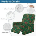 thumbnail image 5 of Renewold Christmas Tree Bow Green Recliner Cover Anti-Slip Recliner Protector 4 Pieces Stretch Reclining Couch Cover Polyester Spandex Furniture Protector for Living Room Christmas Decor, 5 of 8