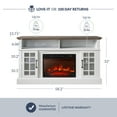 thumbnail image 5 of BELLEZE  58" TV Stand with 23" Electric Fireplace, Fireplace TV Console for TV up to 65 Inch, Home Entertainment Center with Storage Cabinet & Adjustable Shelves - Astorga (White), 5 of 7