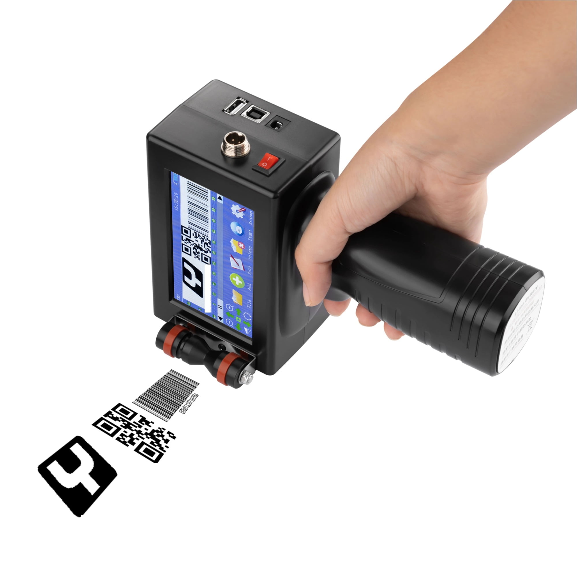 12.7mm Variable QR Bar Batch Code Date Number Expiry Date Label Portable Hand Jet Handheld Thermal Inkjet Printer ,Widely Use