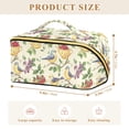 thumbnail image 4 of FORMRS Makeup Bag Travel Cosmetic Organizer for Women Fold Flat Zipper Pouch with Handle, Birds with Strawberries, 4 of 8
