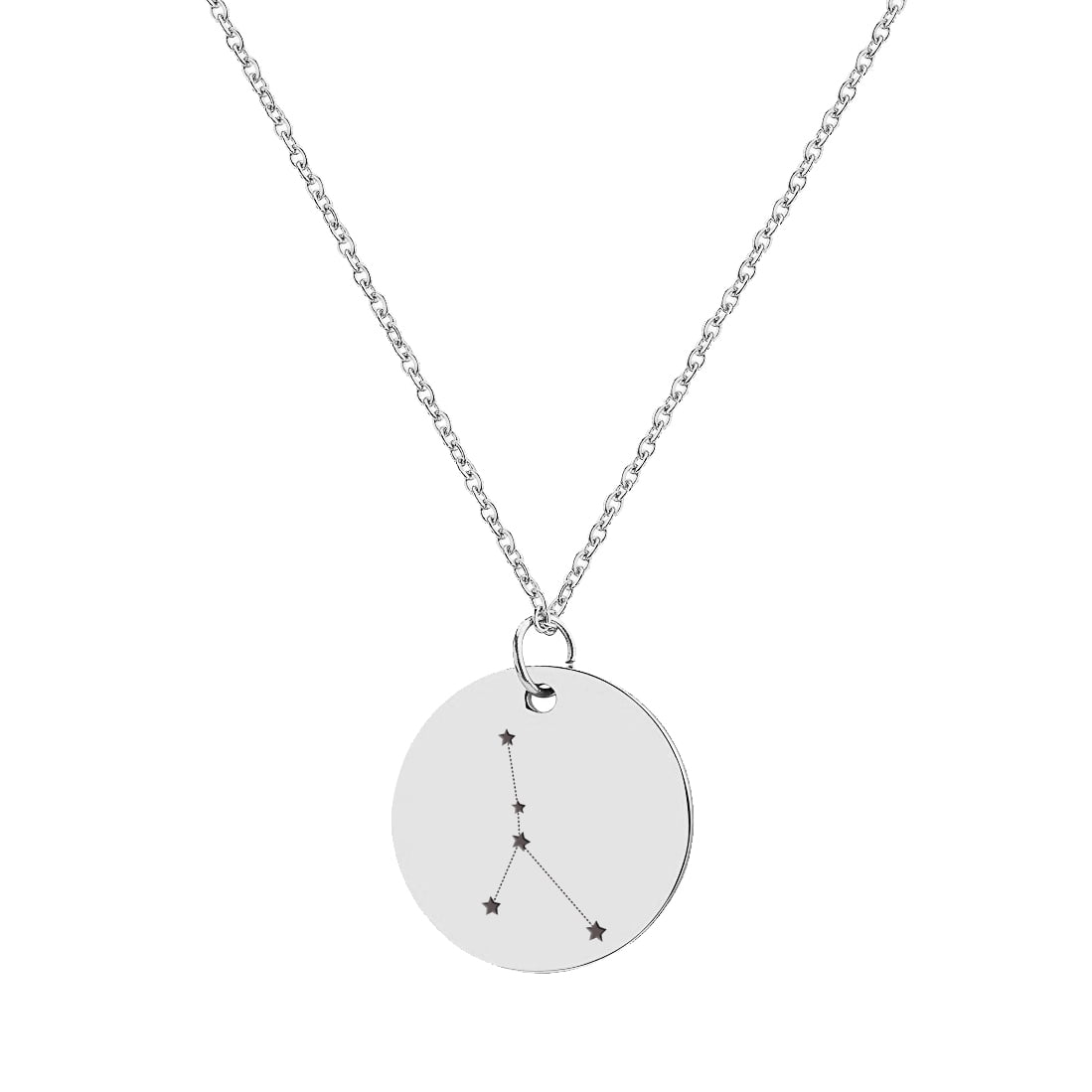 Anavia Round Cancer Constellation Zodiac Star Sign Stainless Steel Silver Disc 22mm Pendant Jewelry with Gift Box