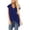 Blue, variant on Yubnlvae 2025 European & American Women's Short-Sleeved V-Neck T-Shirt Trendy Solid Color Twist Front T-Shirt for Women (Blue | S)