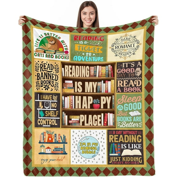 Book Lovers Gifts Blanket Gifts for Book Lovers Book Lover Gifts for Women Gifts for Readers Book Lovers Women Book Accessories Book Themed Gifts Librarian Gifts Blanket 60 * 50