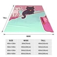 thumbnail image 3 of KLL Cats On Broomstick Pattern Fleece Throw Blanket,Fleece Throw Blankets for Couch & Bed All Season Use-60"x50", 3 of 7