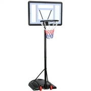 Yaheetech 7-9.2 Ft. Height Adjustable Hoop Portable Basketball System Goal Outdoor Kids Youth with Wheels and Weighted Base